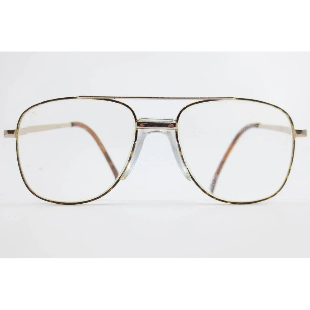 Birch Vintage Aviator Eyeglasses Gold Tortoise Double Bridge DA 54-18 Frame